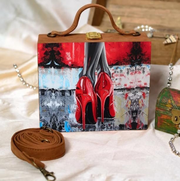 Stiletto Dreams Handcrafted Suitcase Clutch