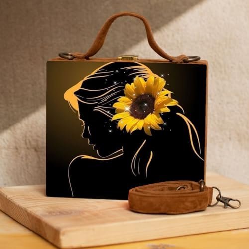 Sunlit Grace Handcrafted Suitcase Clutch