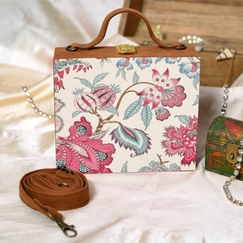 Paisley Elegance Handcrafted Suitcase Clutch