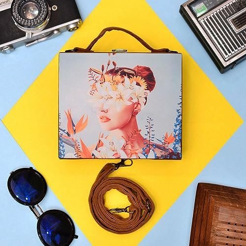 In Her World Handcrafted Suitcase Clutch