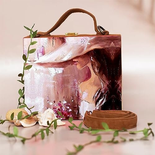 Poetic Silhouette Handcrafted Suitcase Clutch