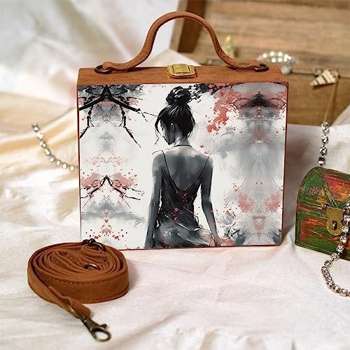 Whispers of Art Handcrafted Suitcase Clutch