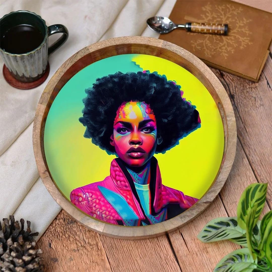 Multicolored Modern Wooden Tray