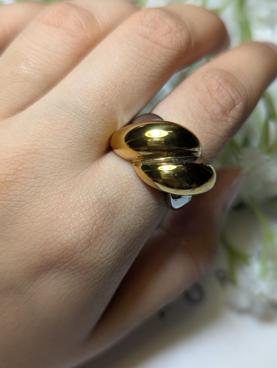 Bold Bean Dual Tone Ring