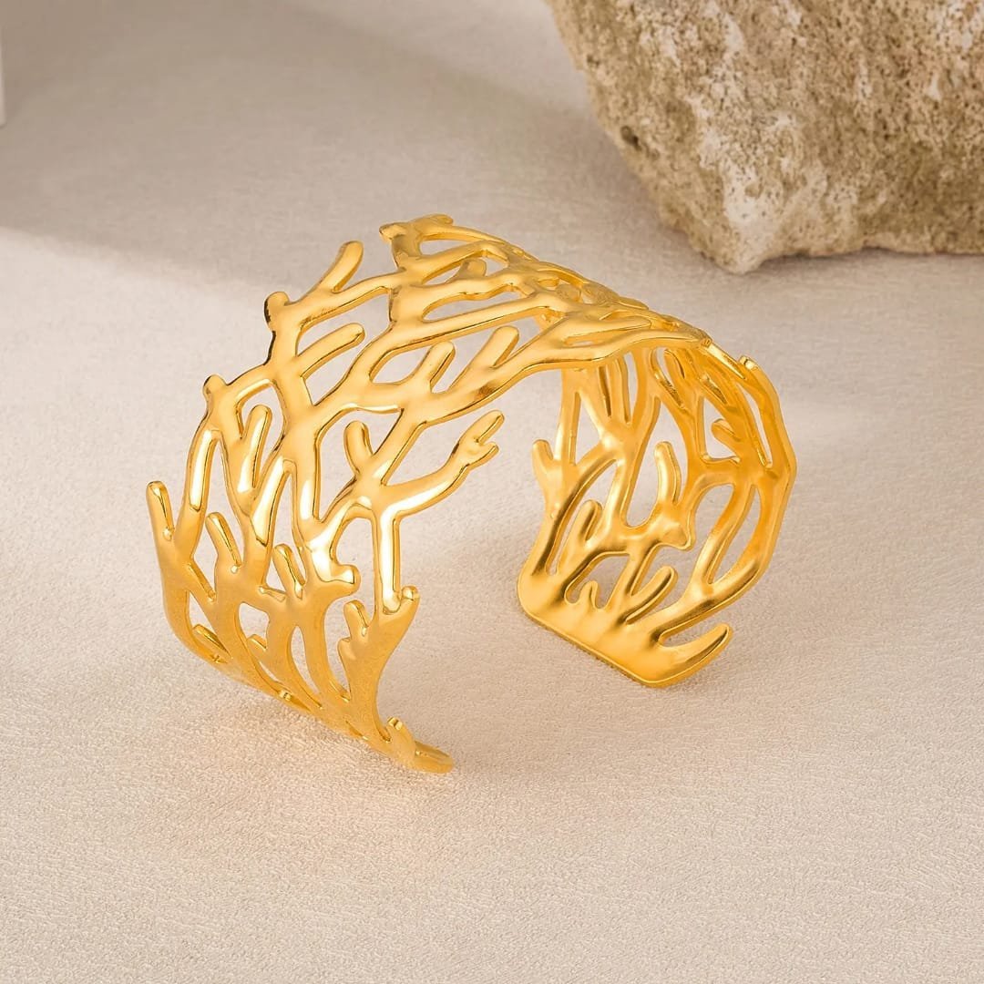 Golden Coral Cuff