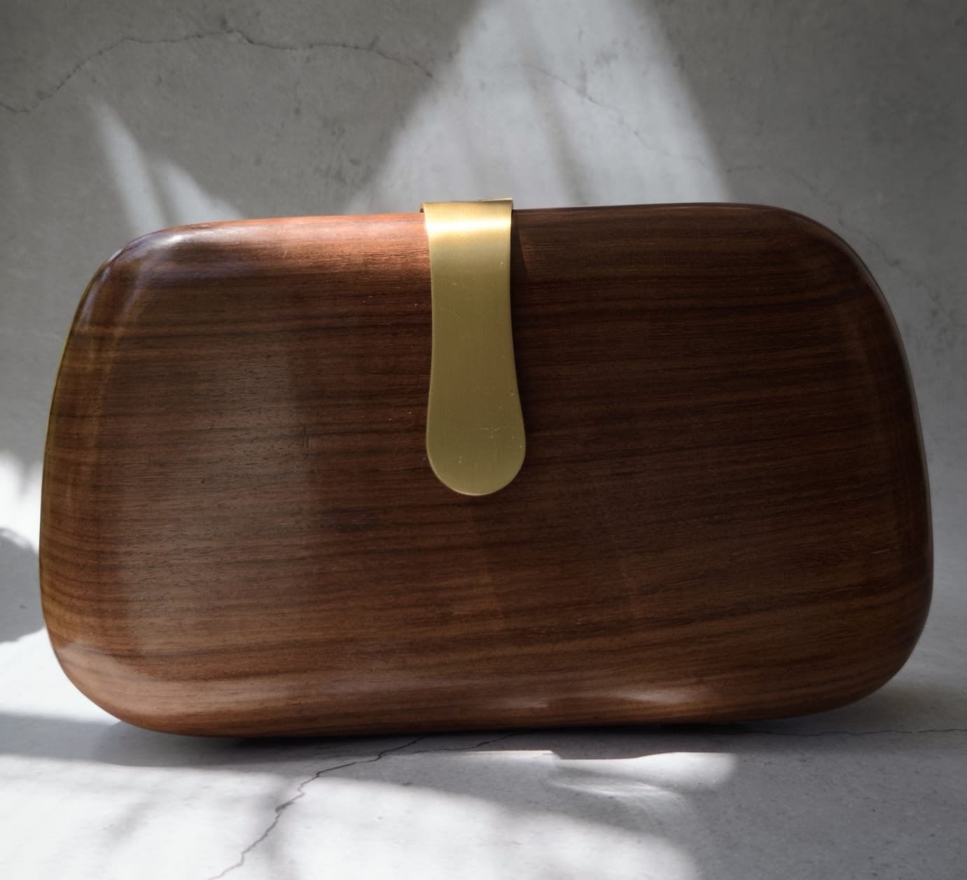 Minimalist Wooden Box Clutch Bag