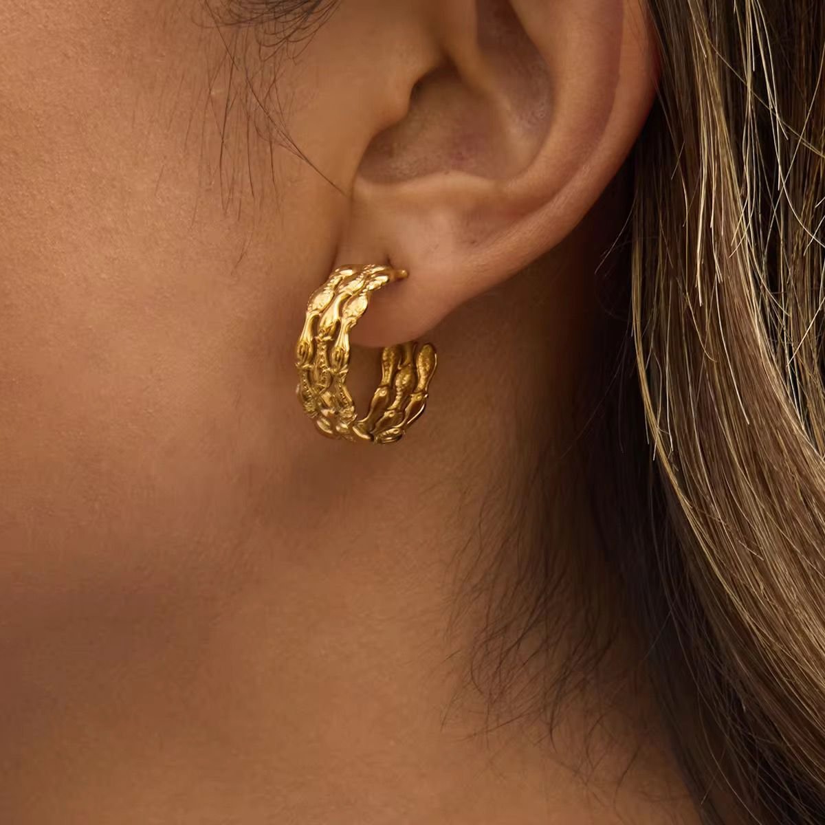 Golden Relic Hoops
