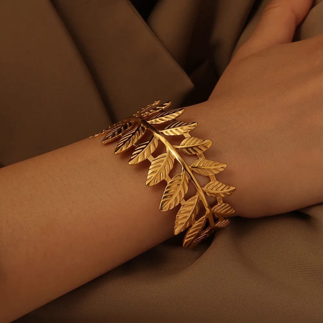 Golden Leaf Wrap Bracelet