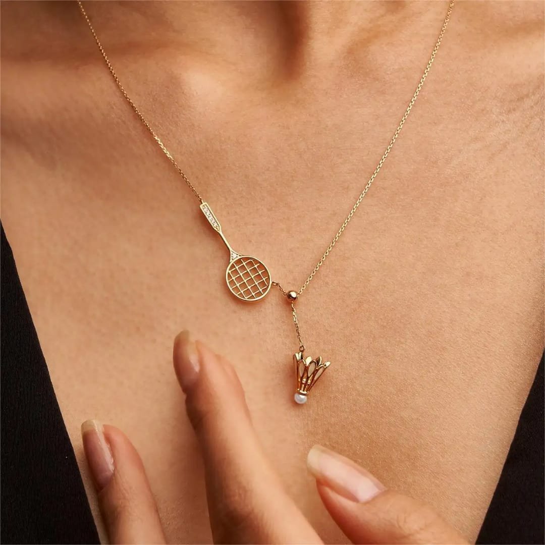Court Charm Drop Necklace