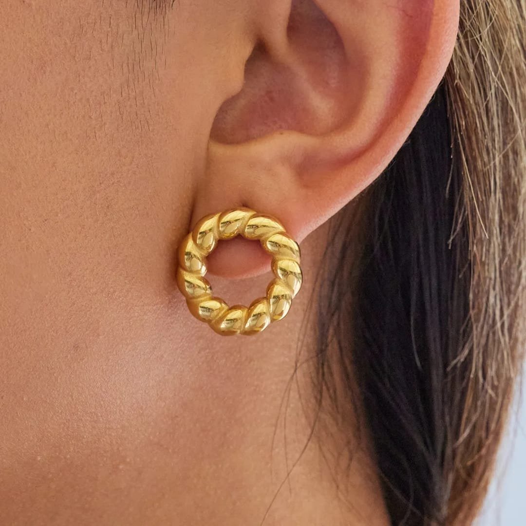 Twisted Halo Stud Earrings