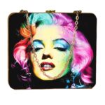 Marilyn Majesty Handcrafted Suitcase Clutch With Chain - Image 2