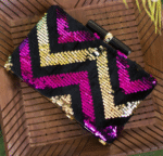 Pink & Golden Velvet Embellished Minaudiere Party Clutch - Image 2
