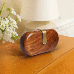 Luxe Oval Wooden Clutch - Image 4