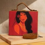 Iridescent Allure Handcrafted Suitcase Clutch