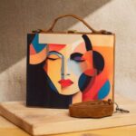 suitcase clutch black colour