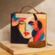 suitcase clutch black colour
