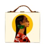 Silent Muse Handcrafted Suitcase Clutch - Image 2