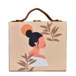 Her Artistic Gaze Handcrafted Suitcase Clutch - Image 2