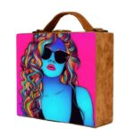 Neon Muse Handcrafted Suitcase Clutch - Image 3