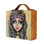 suitcase clutch grey colour