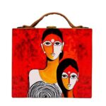Saffron Serenity Handcrafted Suitcase Clutch - Image 2