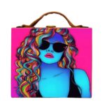 Neon Muse Handcrafted Suitcase Clutch - Image 2