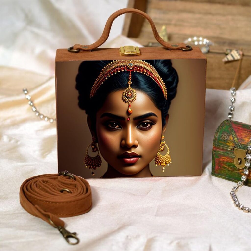 suitcase with women face