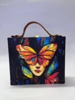 Twirl of Tranquility Handcrafted Suitcase Clutch - Image 2