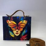 Twirl of Tranquility Handcrafted Suitcase Clutch