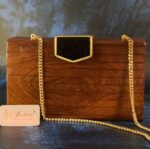 Ebony Elegance Wooden Clutch - Image 2