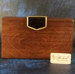 Ebony Elegance Wooden Clutch
