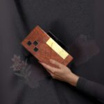 Vintage Mosaic Wooden Clutch