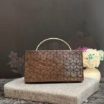 Zyra Geometric Wooden Clutch