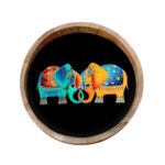 vibrant elephant duo tray