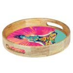 serenity pink wooden tray