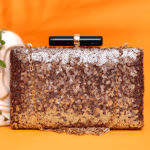 Rose Gold Sequins Minaudiere Party Clutch