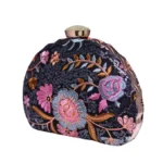 Multicolored Thread Embroidery Minaudiere Party Clutch - Image 2