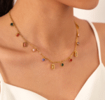 Multicolored Velvet Flame Neckpiece