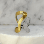 Dual-Tone Wave Statement Ring