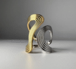 dual tone wave statement ring