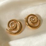 2 piece of golden orbit earrings
