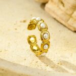 Pearl Crossfire Adjustable Ring - Image 2