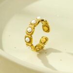 Pearl Crossfire Adjustable Ring - Image 3