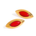 2 pieces of red ember earrings