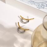 Gilded Curve Earrings - Image 2