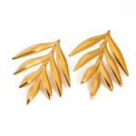 leaf shape earrings 2 pieces
