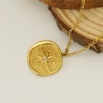 sunbeam crest pendant with chain