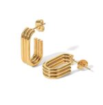 2 pieces of urban curve earrings