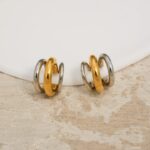 pair of fusion loop earrings