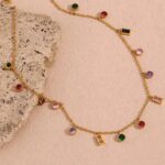 Multicolored Velvet Flame Neckpiece - Image 2